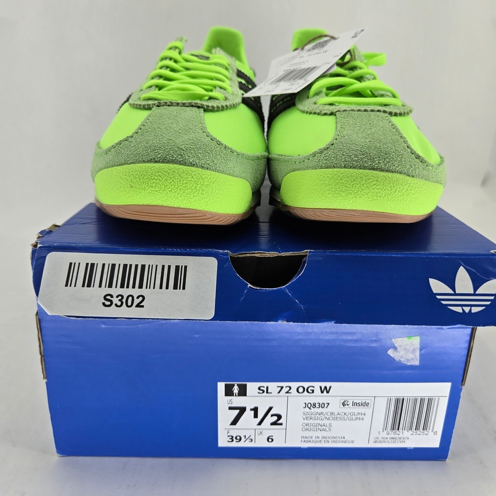 Adidas SL 72 OG W Semi Lucid Green Black Gum JQ8307 Womens 7.5 NWT Retro - Picture 7 of 16